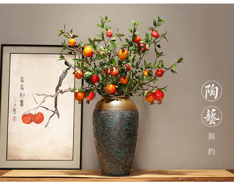 Modern classical simulation flower place jingdezhen ceramics vase zen new Chinese style household adornment ornament