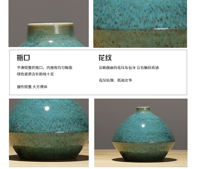 Insert ceramic vase dried flowers zen decorations of jingdezhen ceramic vase vase furnishing articles of TV bar face sitting room