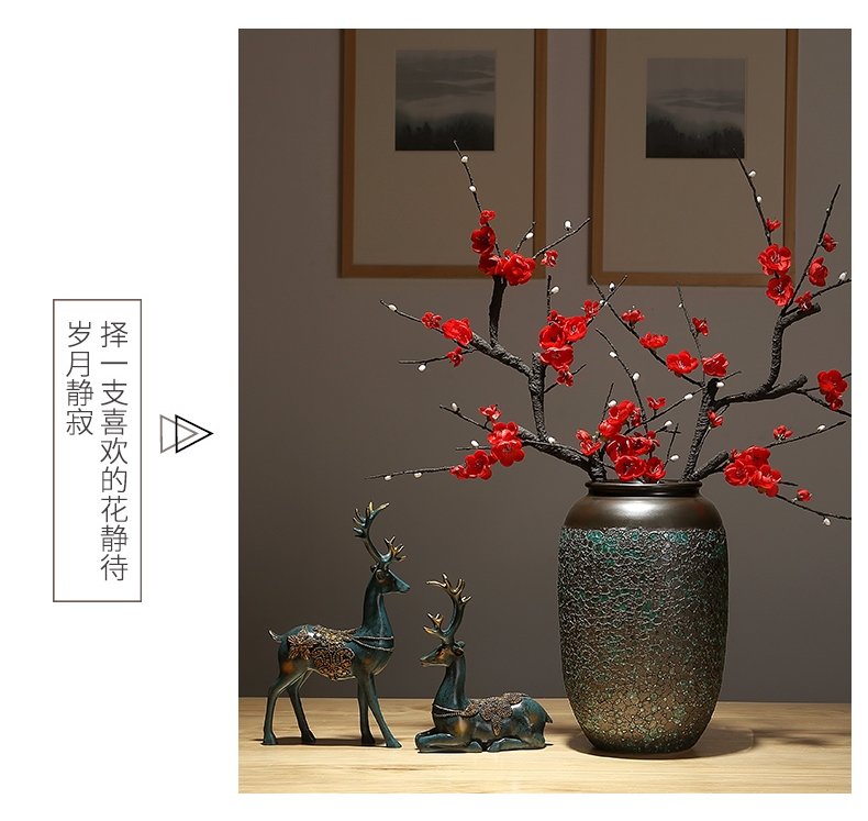 Jingdezhen ceramic vases, dried flower adornment furnishing articles sitting room simulation flower decoration decoration ware porcelain flower arranging