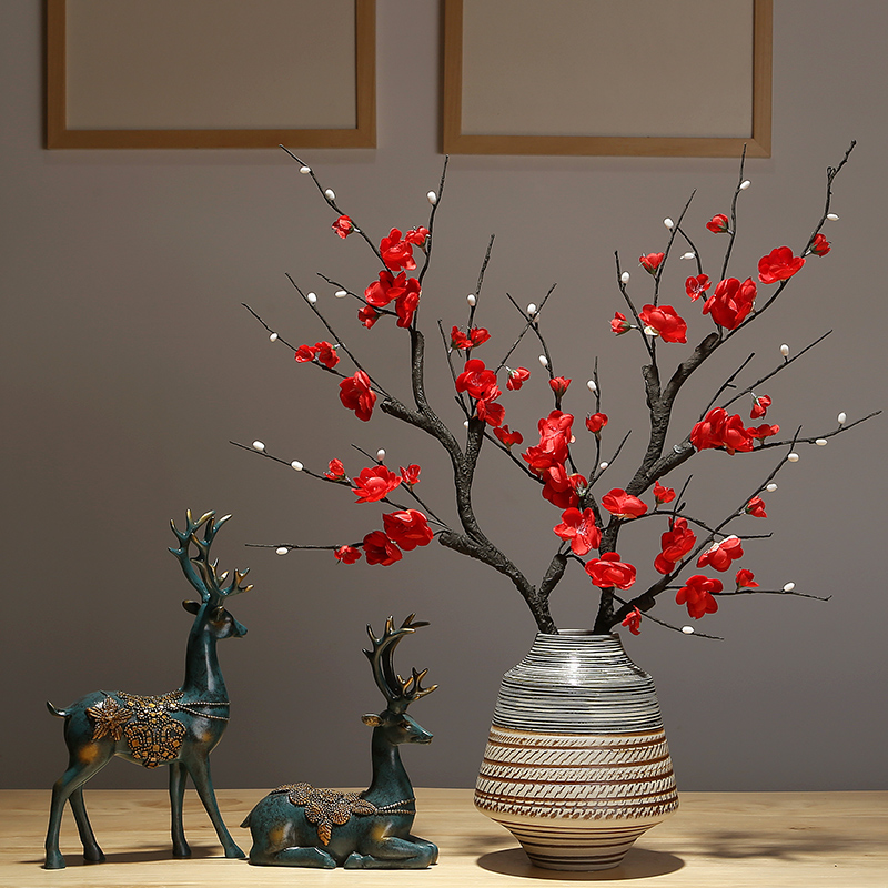 New Chinese style of jingdezhen ceramics vase dried flowers flower arrangement sitting room porch tea table table home furnishing articles