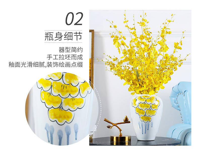 Jingdezhen modern ceramic vase furnishing articles mesa flower arranging flower implement sitting room adornment household pottery vases