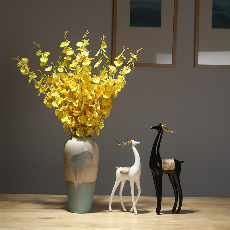 Jingdezhen ceramics vase manual creative new Chinese style European sitting room porch dried flower arranging flowers adornment furnishing articles