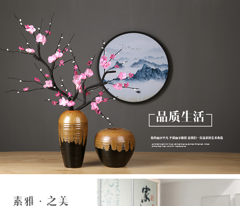 Jingdezhen ceramic vase decoration modern creative home furnishing articles porch large small pottery vase