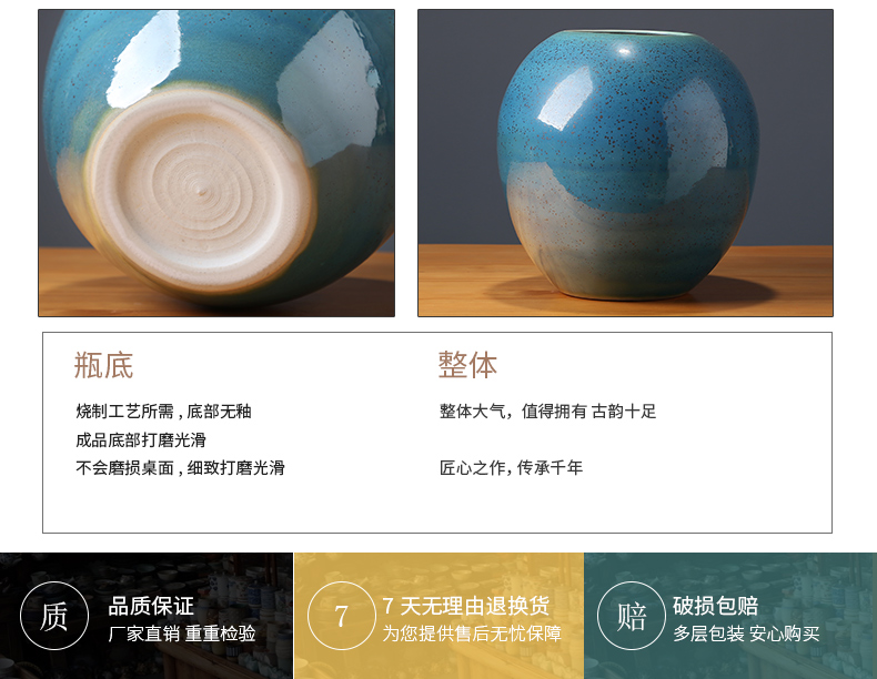 Jingdezhen ceramics ball vase modern home sitting room porch decoration dry flower arranging flowers adornment furnishing articles