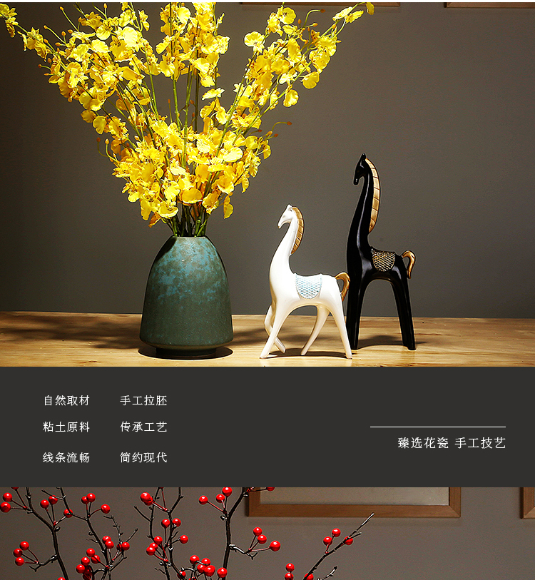 Jingdezhen ceramics vases, I and contracted creative Chinese sitting room porch place flower arranging household ornaments