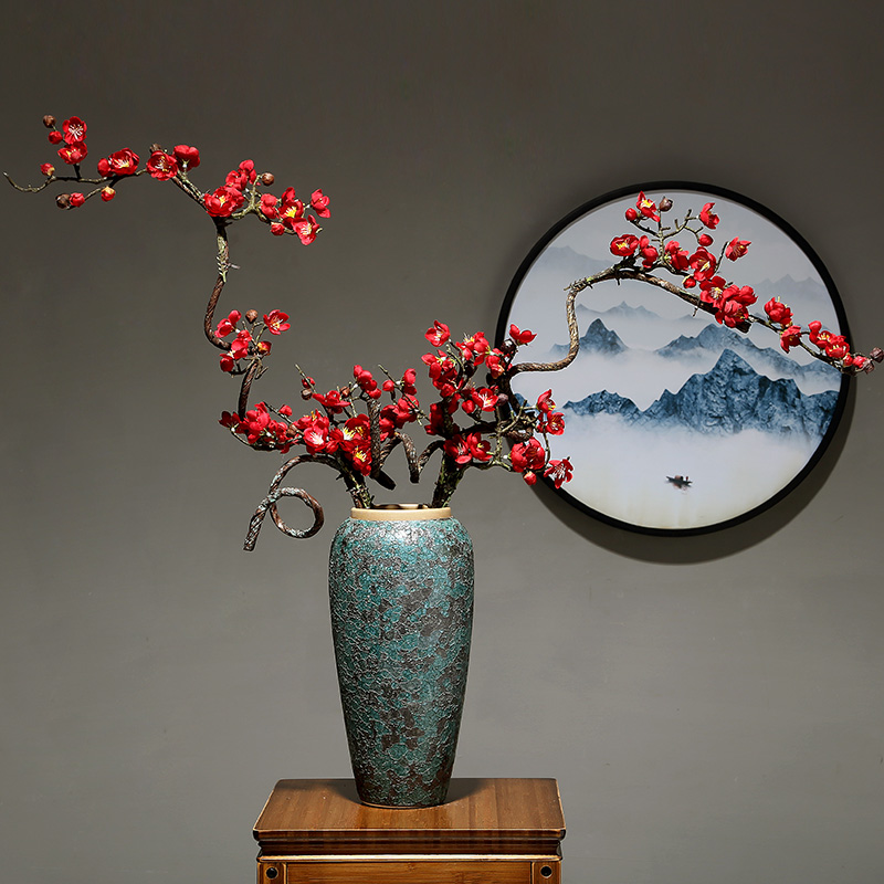 Light ceramic vase European key-2 luxury household table dry flower arranging flowers decorate the sitting room porcelain porcelain crafts