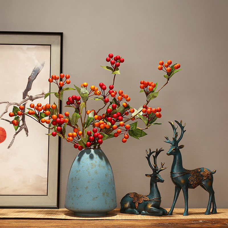 Jingdezhen ceramic vases, dried flower arranging flowers adornment zen to restore ancient ways of new Chinese style household TV ark, porch decoration