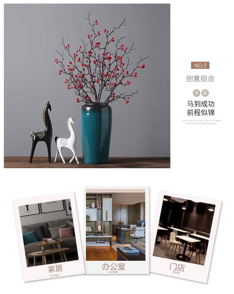 Jingdezhen vase modern creative home sitting room porch TV cabinet table decorations decoration flower arranging flowers