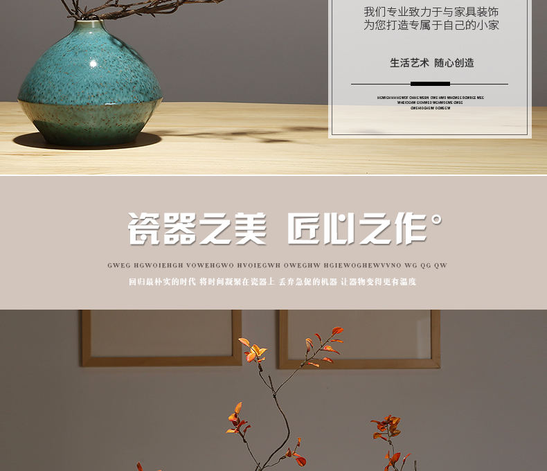 Insert ceramic vase dried flowers zen decorations of jingdezhen ceramic vase vase furnishing articles of TV bar face sitting room