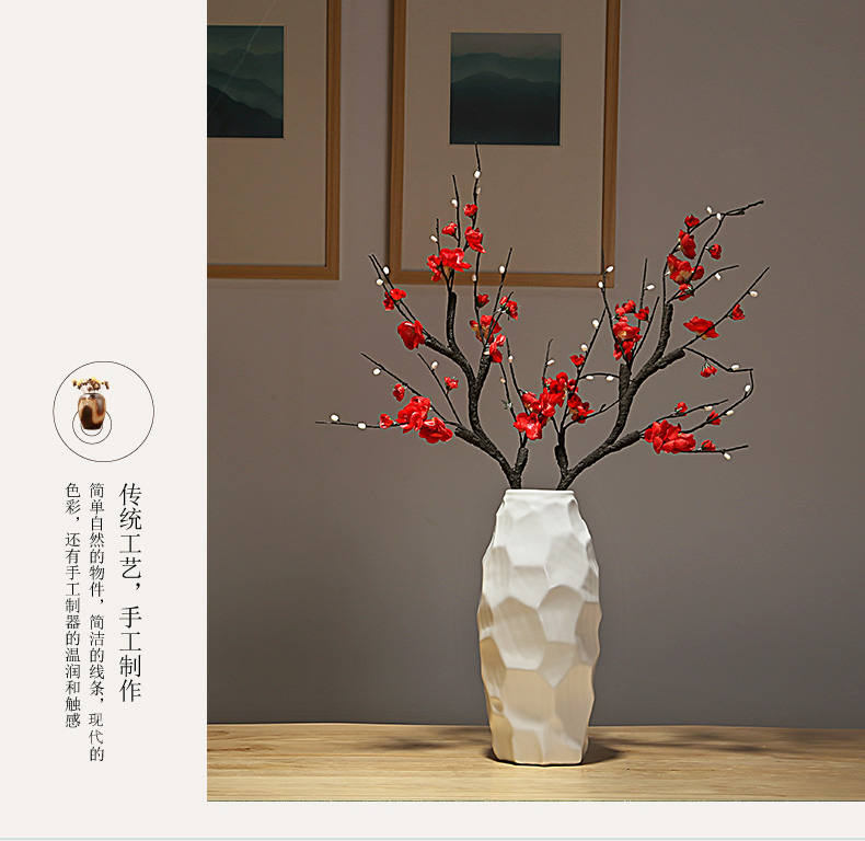 Jingdezhen ceramics vase creative contracted sitting room porch decoration of Chinese style household furnishing articles dried flower arranging flowers