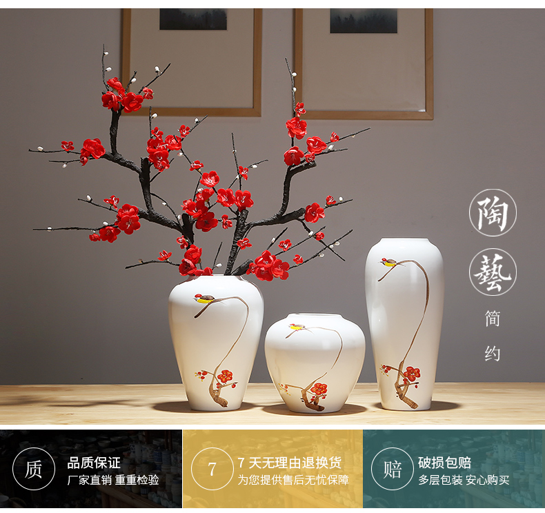 Jingdezhen ceramic vases, modern home furnishing articles suit sitting room table, TV ark, new Chinese style adornment ornament