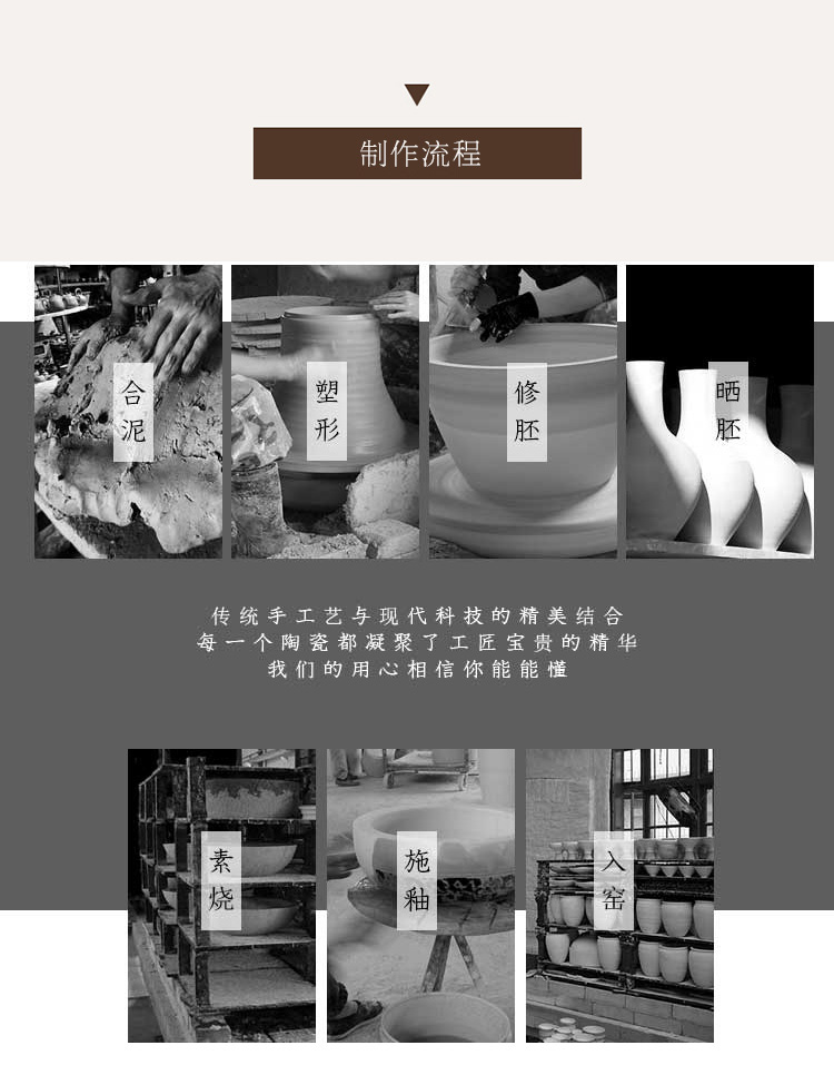 Jingdezhen ceramics vases, I and contracted style of the sitting room porch place flower arranging dried flower crafts ornament
