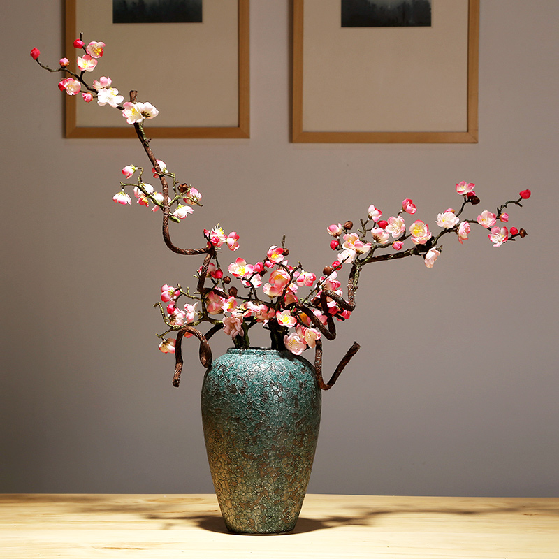 Jingdezhen modern new Chinese checking porcelain ceramic vase TV ark, sitting room porch home furnishing articles