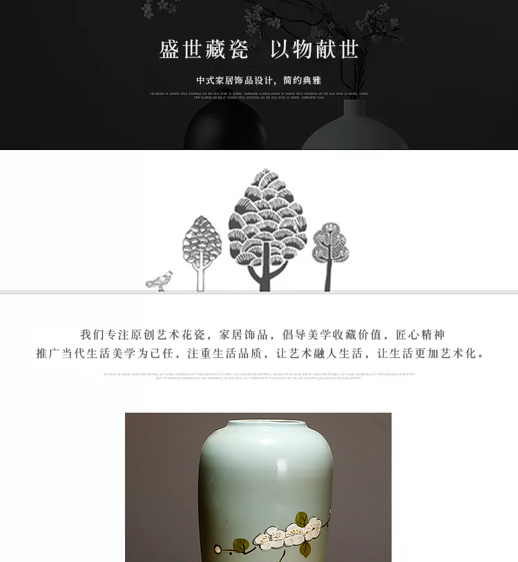 Jingdezhen ceramics vase modern new Chinese style by hand the sitting room porch place to live in dry flower arranging flowers crafts