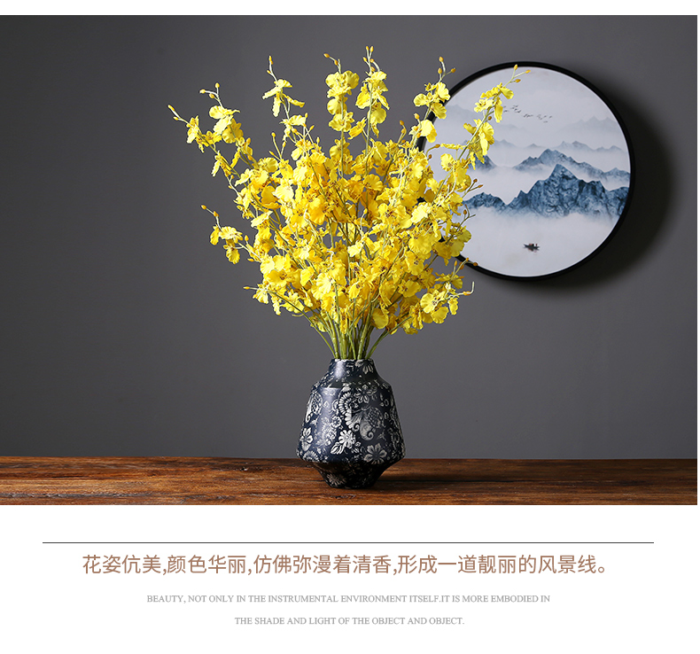 European I and contracted sitting room porch jingdezhen ceramics vase Nordic handicraft decoration decoration, arranging flowers