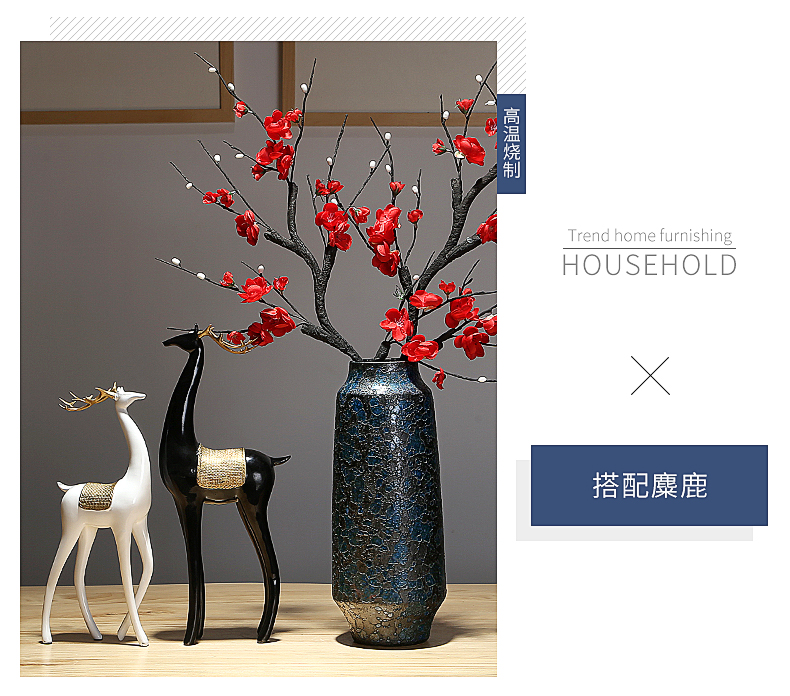 Creative three - piece ceramic vase furnishing articles sitting room ark, TV ark, sitting room porch household act the role ofing is tasted furnishing articles arranging flowers