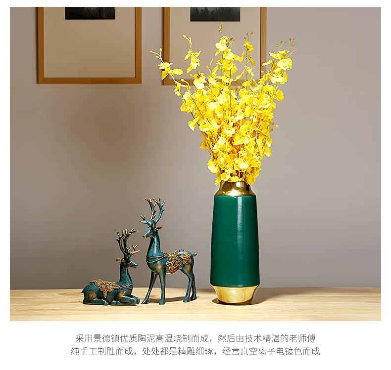 I and contracted creative living room TV ark, flower arrangement furnishing articles home decoration ceramic dried flower vases, flower art