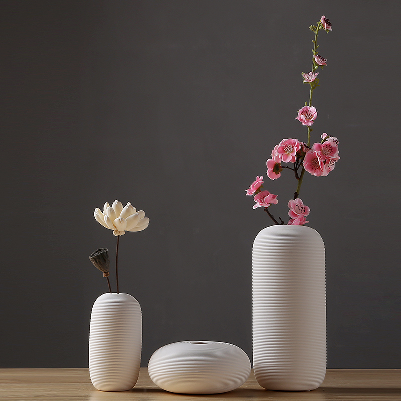 Ceramic vase manual creative dried flower adornment furnishing articles I and contracted sitting room porch TV ark, home decoration