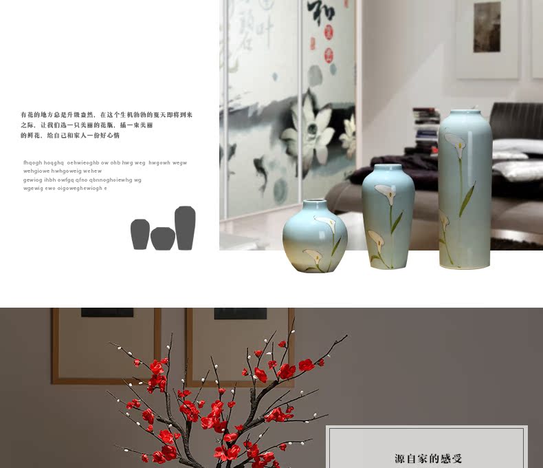 Jingdezhen modern creative ceramic vase vase home sitting room mesa adornment handicraft decoration vase