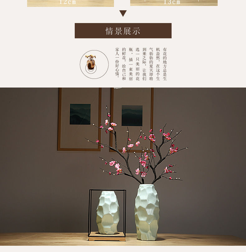 Jingdezhen ceramics vases, I and contracted creative new Chinese style living room porch dry flower arranging flowers adornment furnishing articles