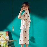 Летняя шелковая пижама, сексуальный тонкий летний комплект, штаны, короткий рукав, большой размер