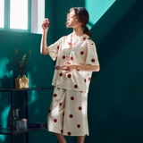 Летняя шелковая пижама, сексуальный тонкий летний комплект, штаны, короткий рукав, большой размер