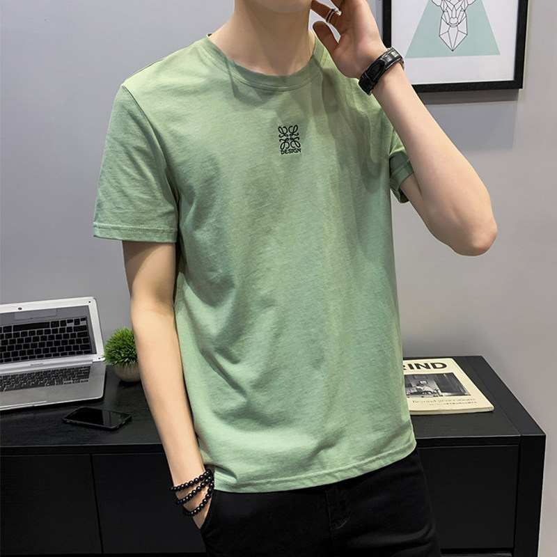 Summer short-sleeved T-shirt men's Korean version of the trend tops men's summer casual clothes trendy brand 2022 new men's clothing