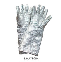 Aluminum foil fireproof and heat insulation gloves Aluminum foil high temperature smelting and baking resistance 500-1000 degrees five-finger aluminum foil
