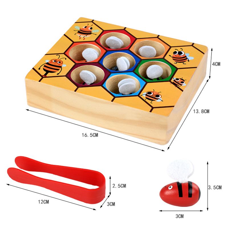 Children Monte's early education Puzzle Beehive Game Baby 1-3 Fine Action Training Toy Boy Montessori