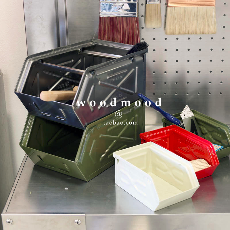 {13 Color} {Laminated containing box} Japanese dulton metal containing box debris toolbox iron tool box