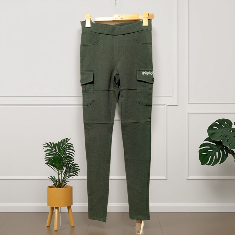 Nba Casual Slim-Fit Sports Jogging Women's Pants Multi-Pocket Pure Cotton Stretch Pencil Pants High-Quality Korean Version 0081