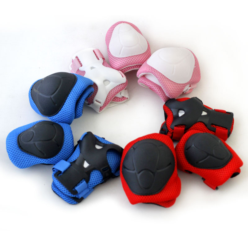 Soft 4-7 year old children's skate skate skiing sports cycling knee pads 6 pieces set knee pads elbow pads small size