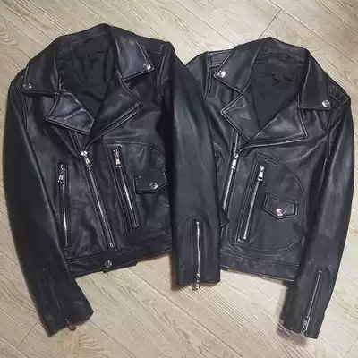 2021 autumn new sheep leather leather clothing women's slim short jacket lapel large size women's clothing XSM234XL