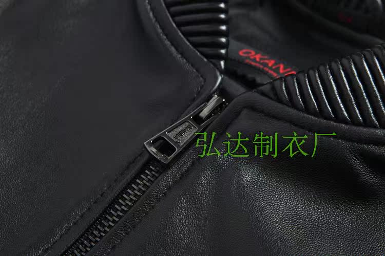 Mùa đông 2018 mới da cừu da nữ Slim đồng phục bóng chày ngắn màu đỏ da đen áo da nữ dáng dài đẹp