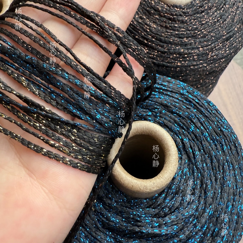 Listed Price: 500g Black Navy Blue Glittering Gold Thread Hollow Yarn Flat Thick Cord for Crochet Bags and Dolls, Free Shipping Listed Price: 500g Black Navy Blue Glittering Gold Thread Hollow Yarn Flat Thick Cord for Crochet Bags and Dolls, Free Shipping