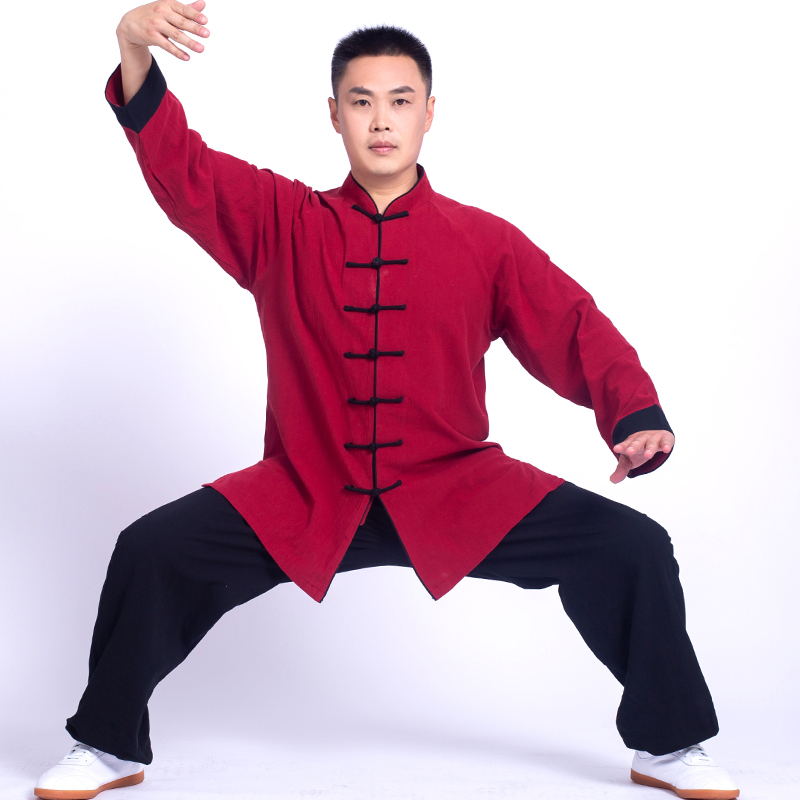 Cotton Hemp Tai Chi Clothing Men's Spring Autumn Season New Women's Flax Martial Arts Competition Performance Taijiquan Martial Arts and Costume China