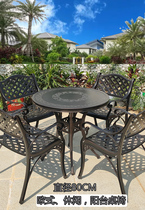 Mcco Outdoor Table And Chairs Patio Terrace Terrace Casual Cast Aluminum Garden Furniture Aluminum Alloy Outdoor Aluminum Metal Waterproof Rustproof