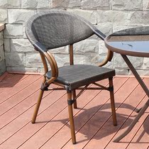 Mccuro Outdoor Rattan Chair Terrace Courtyard Balcony Leisure Chair Shop Outdoor Outside Swing Table Shop and chairs Composition