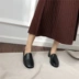 Hàn Quốc sang trọng gió Anh retro Chelsea thấp với cao su cashmere chống trượt giày đế thấp