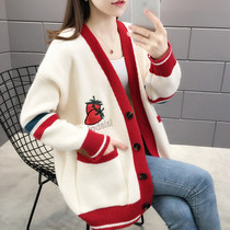 Autumn Winter Ladies Sweater Fashion Jacket Knitted Cardiovert 2022 New Spring Autumn Season Womens Clothing Exploits Thickened Tide