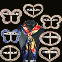 Korean simple silk scarf buckle creative wild temperament Brooch corsage shawl corner knot buckle dual-use accessories for women