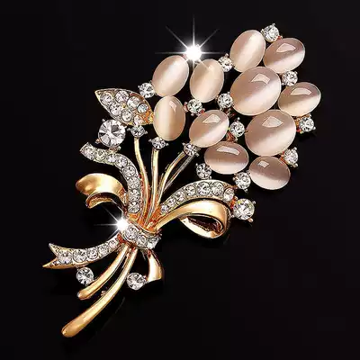 Ruyi jewelry Korean version of popular rhinestone brooch badge pin fashion silk towel buckle corsage accessories atmospheric simplicity