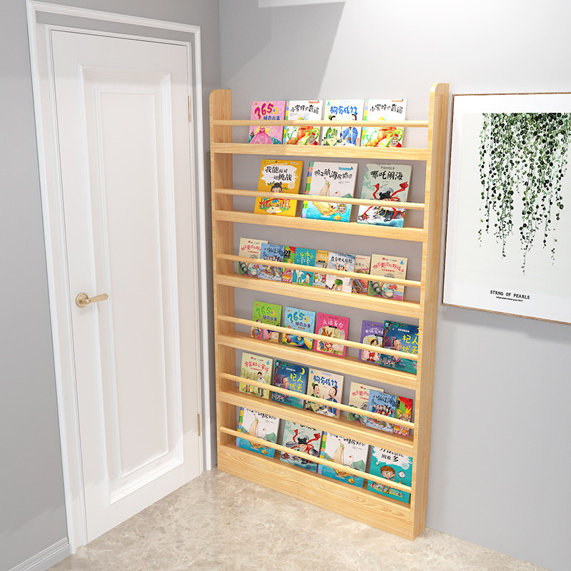 Solid wood children's bookshelves plotbook shelves Baby floor containing shelves Read bookshelves Easy shelf multilayer small bookshelves