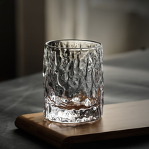 First snow whiskey glass glass wine glass wine cup Japanese ins wind crystal glass Japanese hammer style tea cup