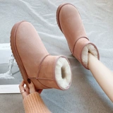 Демисезонные флисовые удерживающие тепло нескользящие лыжные модные короткие сапоги, обувь, городской стиль