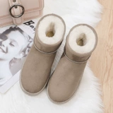 Демисезонные флисовые удерживающие тепло нескользящие лыжные модные короткие сапоги, обувь, городской стиль