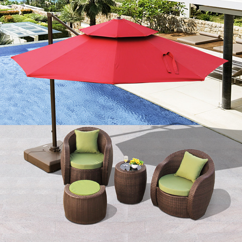 Outdoor beach umbrella 3 m Solar large Rome umbrella outdoor Outdoor Umbrella Patio Terrace top terrace LED light sunshade