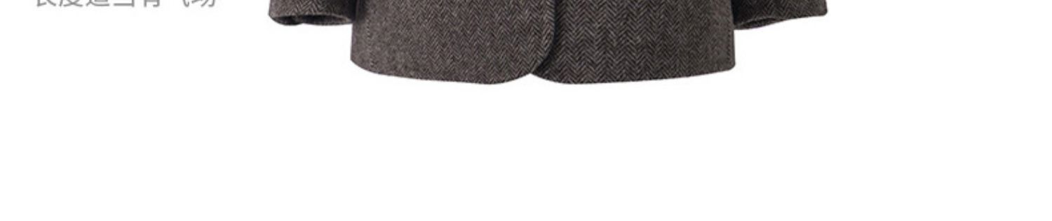 Áo khoác cashmere mới hai mặt nữ ngắn phần xương cá nhỏ giản dị phù hợp với áo khoác nữ phiên bản Hàn Quốc - Accentuated eo áo mẫu áo da nữ đẹp 2020