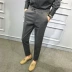 Mùa thu nam Quần gió Anh Quần dài nam Hàn Quốc Quần mỏng thời trang Quần phù hợp Quần dài chân Quần thủy triều - Suit phù hợp Suit phù hợp