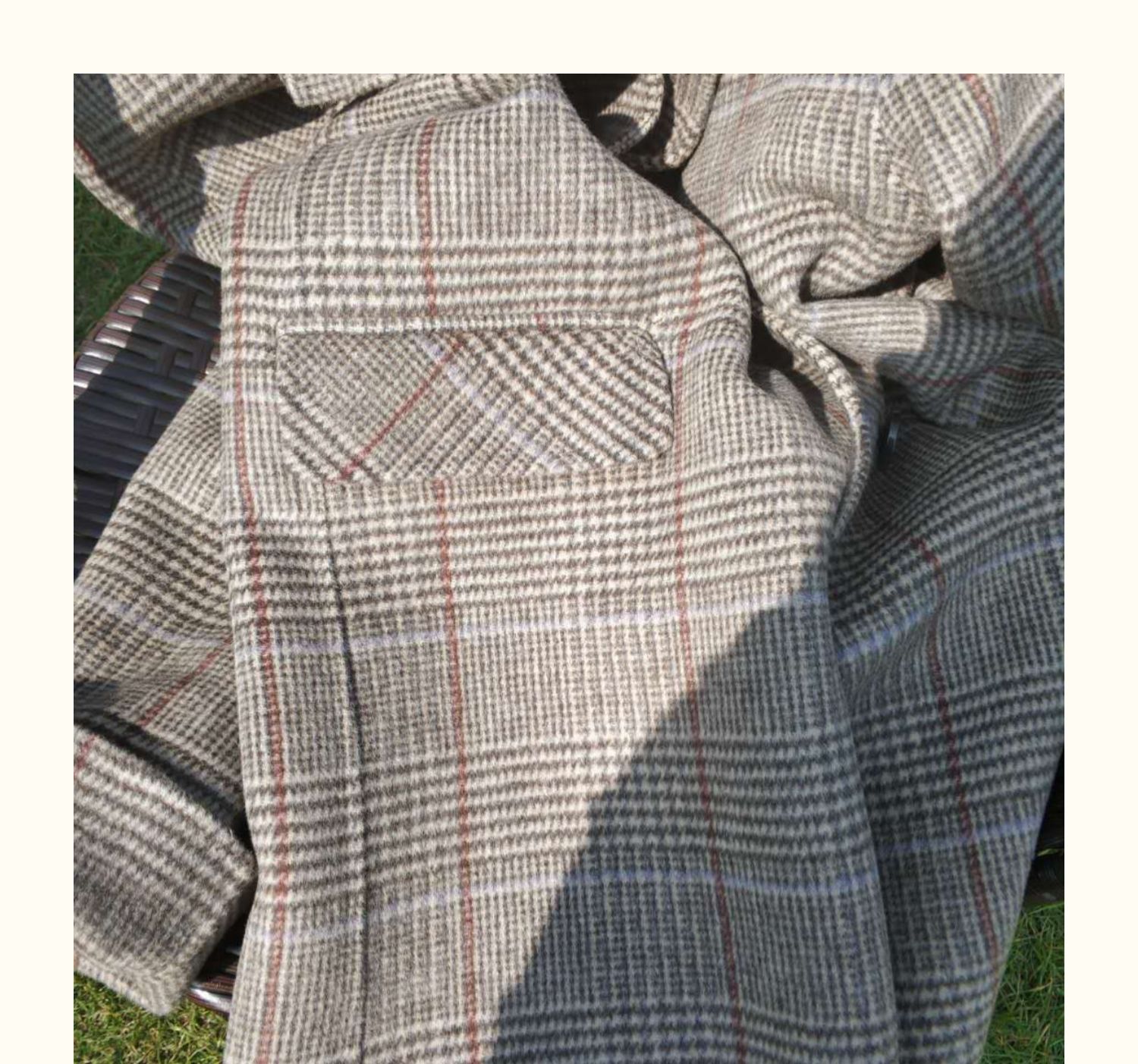 Hoa đẹp mùa thu và mùa đông áo khoác cashmere hai mặt nữ trong đoạn dài kẻ sọc phổ biến phiên bản Hàn Quốc của bộ đồ len retro - Accentuated eo áo áo khoác dạ trung niên